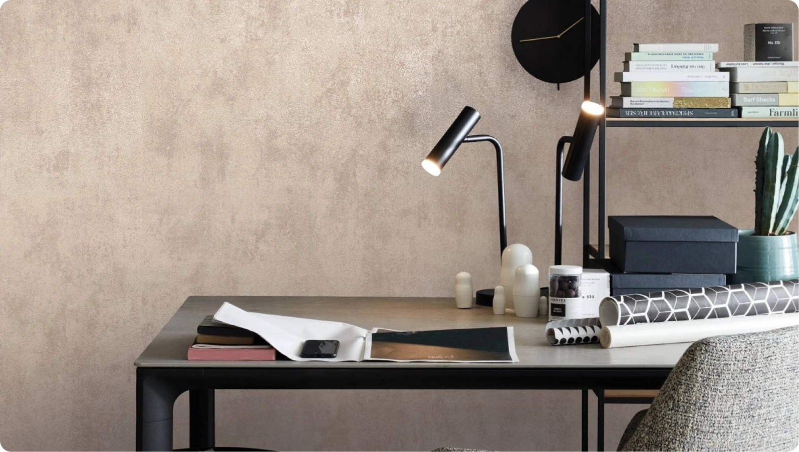 Simple beige wallpaper look stunning at home